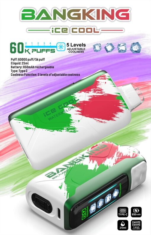 Bang King Ice Cool 60000口抛弃式電子煙｜5 檔涼度調節
